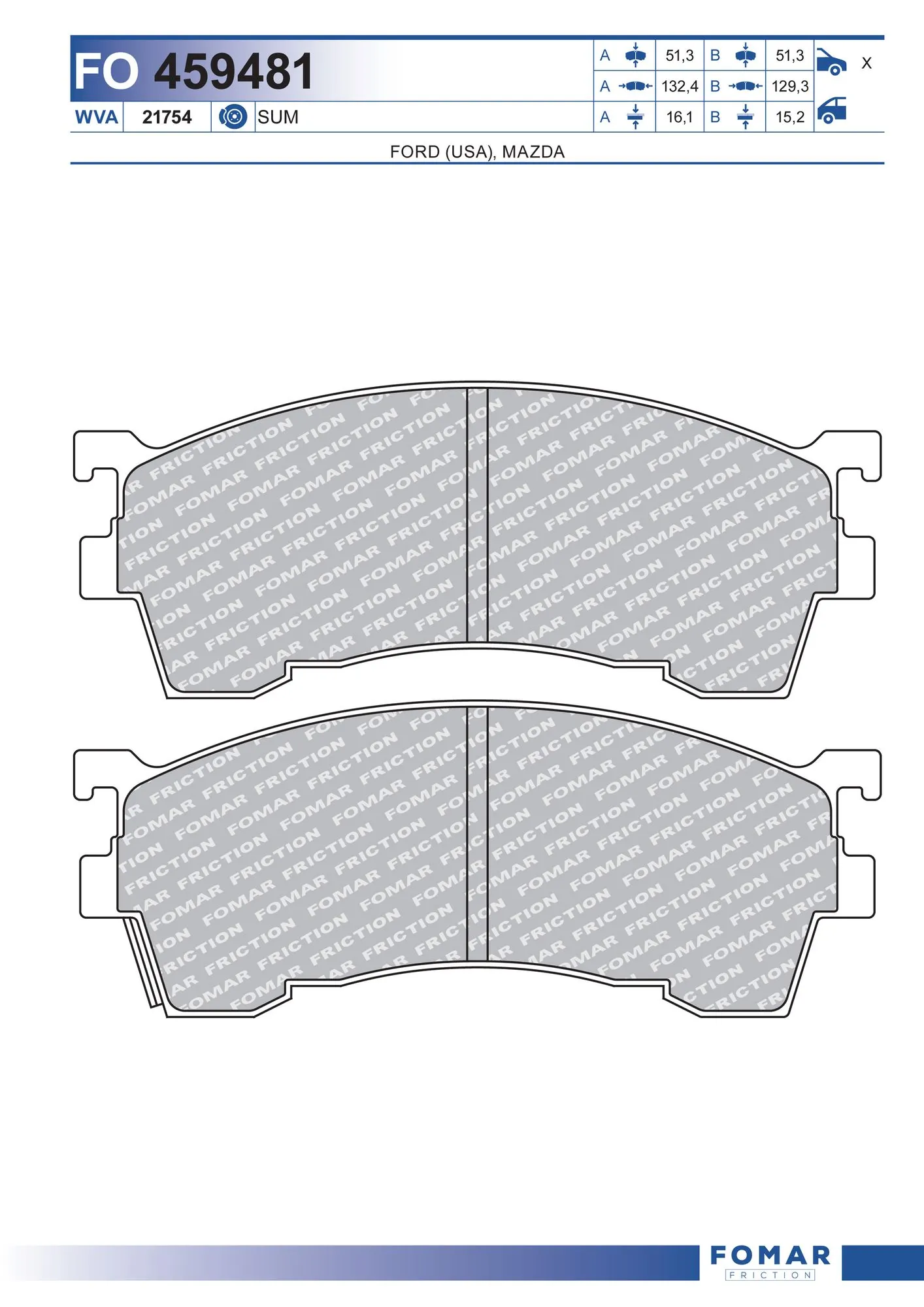 Brake Pad Set, disc brake